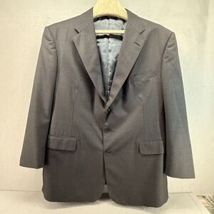 Vintage 1997 Ralph Lauren Wool Blazer 46R Sport Coat USA Made Gray ACTWU Tag